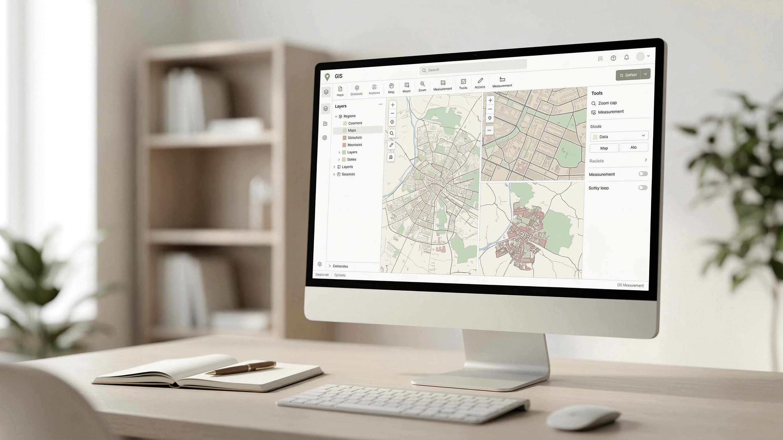 GIS workstation scene